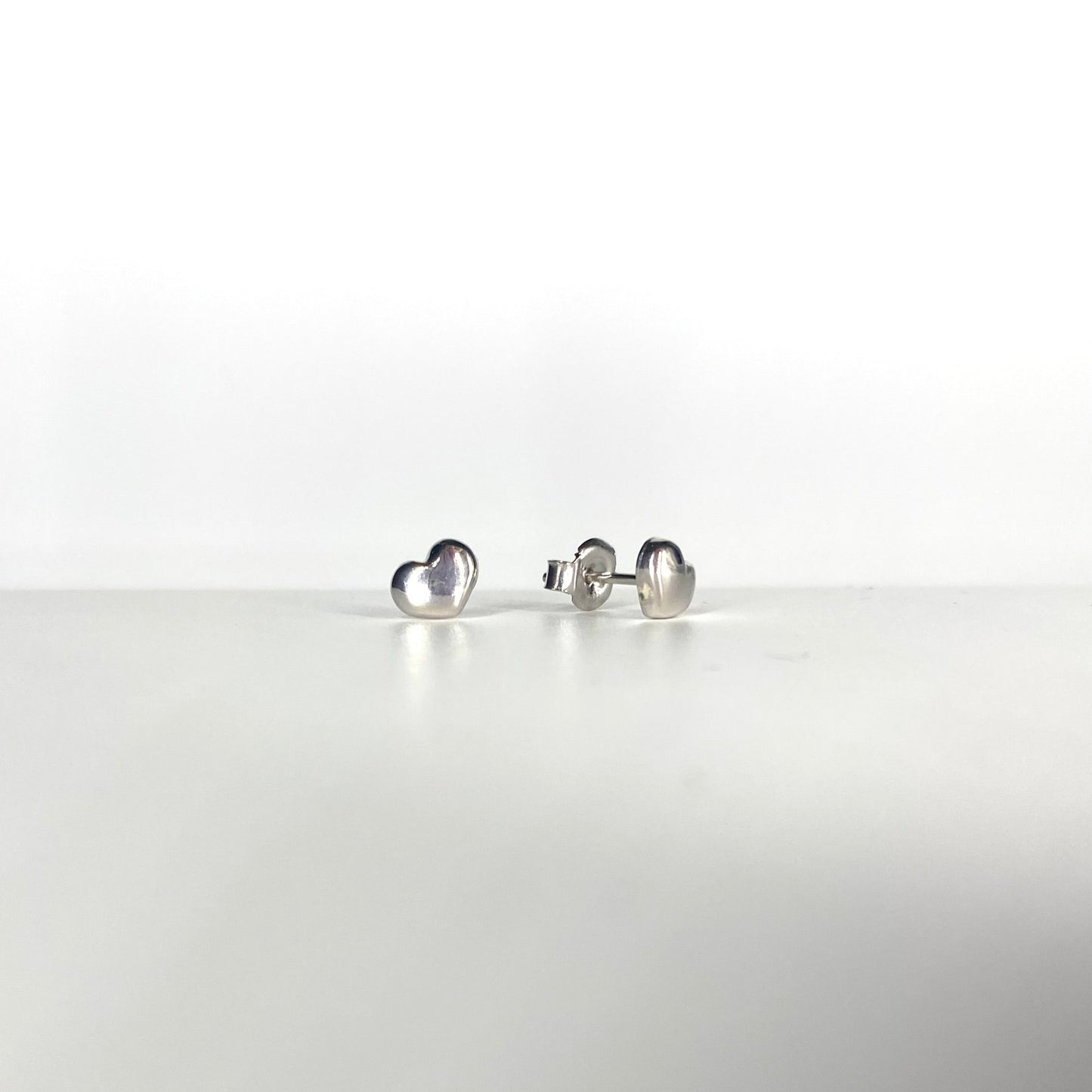 Cercei inimioara argintie