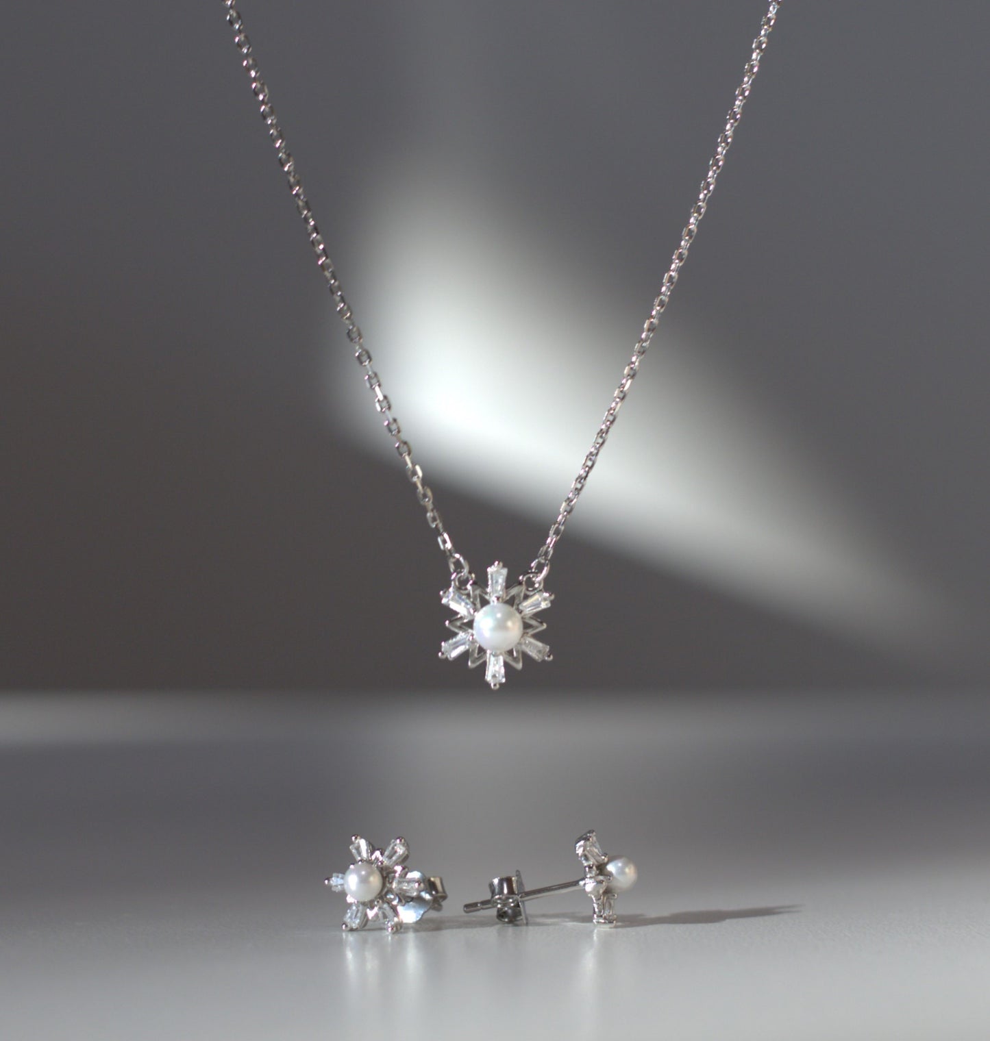 Set din argint fulg de nea