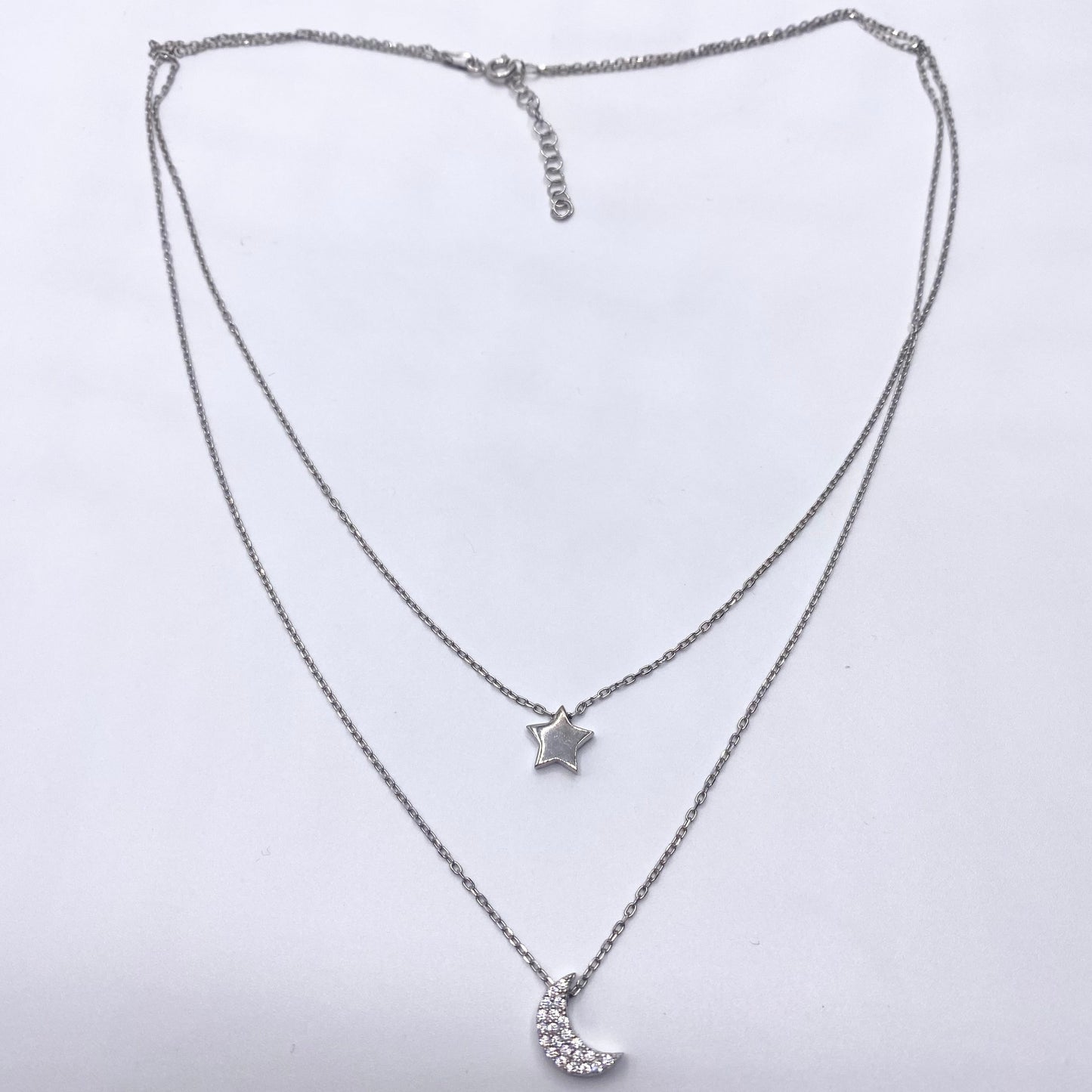 Colier dublu semiluna si stea