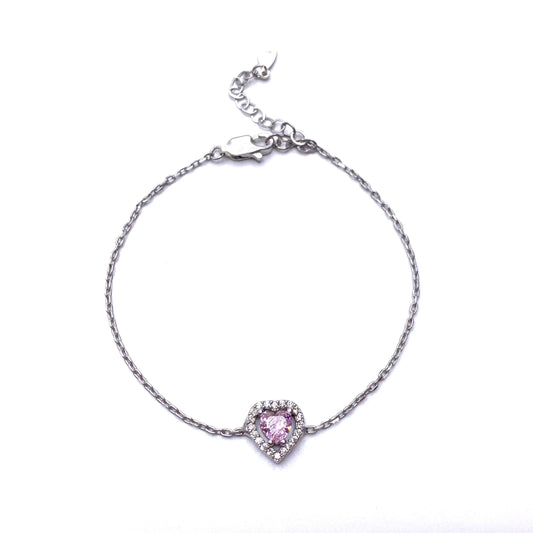 Bratara inima roz